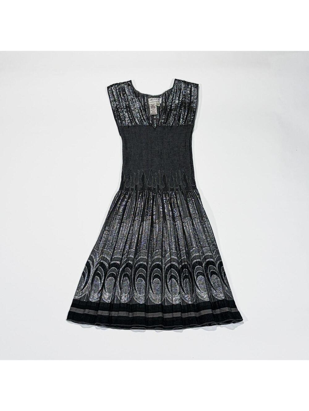 Metallic Abstract Dress Wedding Guest Max Studio Specialty Products